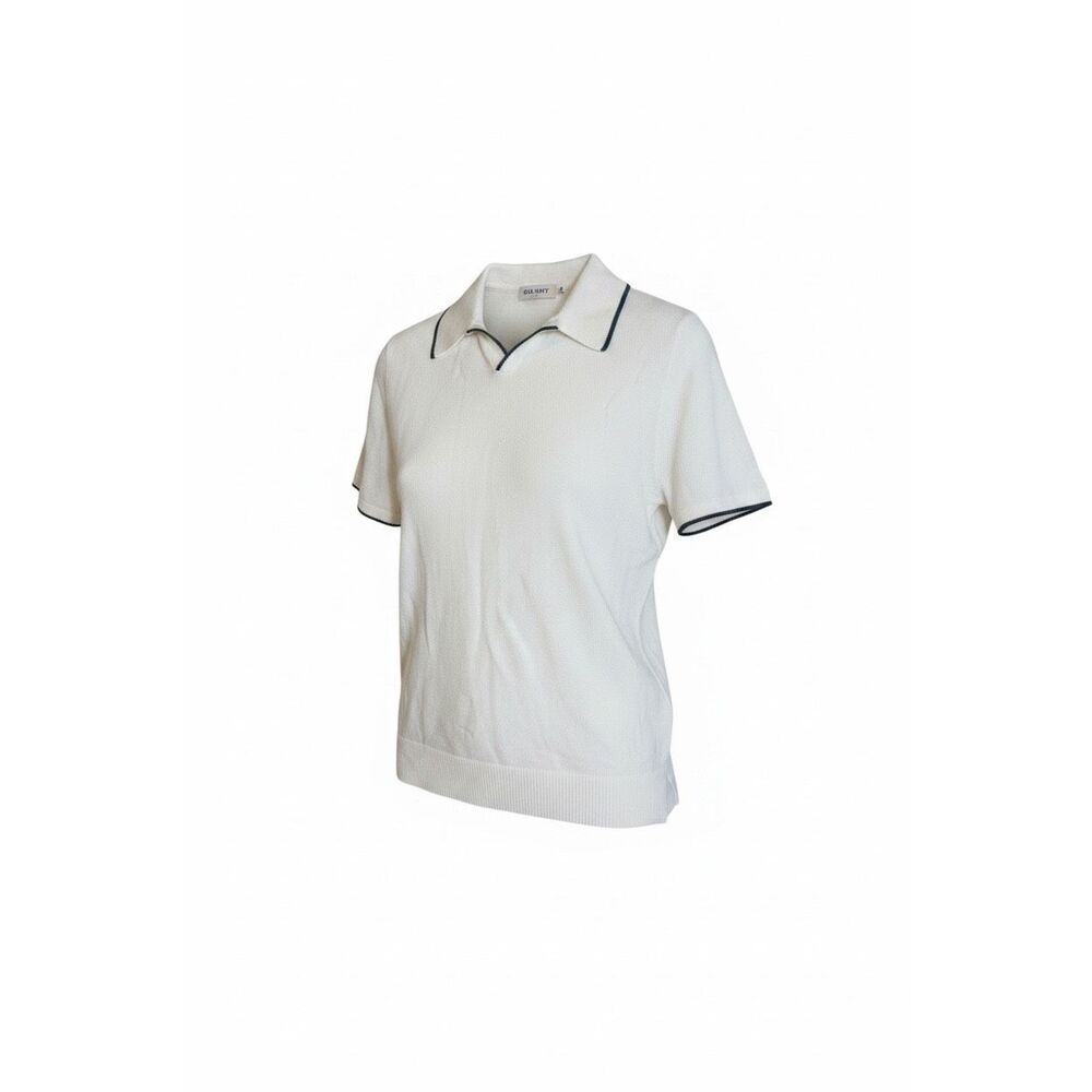 Old Navy NWOT Pique Knit Short Sleeve Cotton Polo Shirt Off White Small